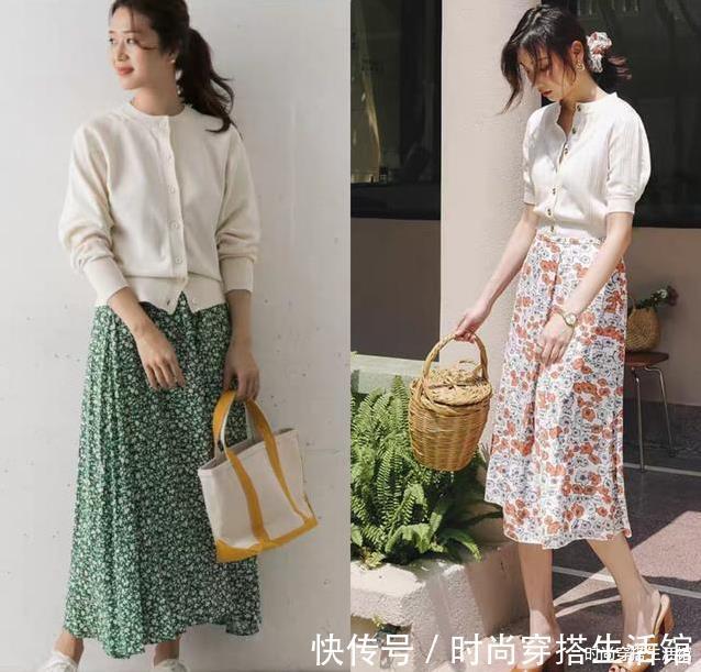 百褶裙|碎花裙如何穿出少女感？这3个超实用的穿搭思路，值得学习