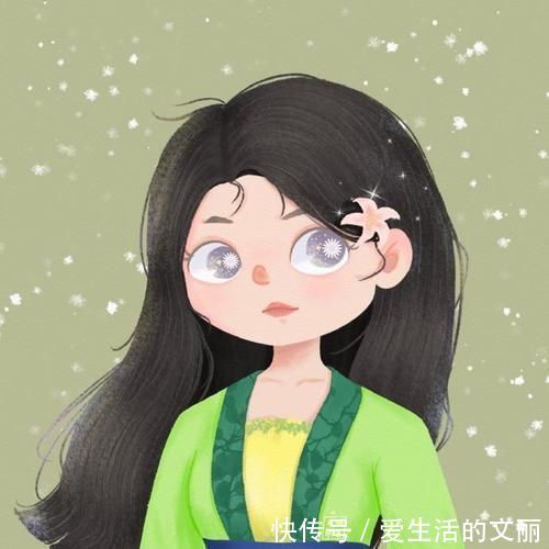 仙度瑞拉$插画风的迪士尼公主,艾莎女王眼里有雪花,花木兰眼里是什么?