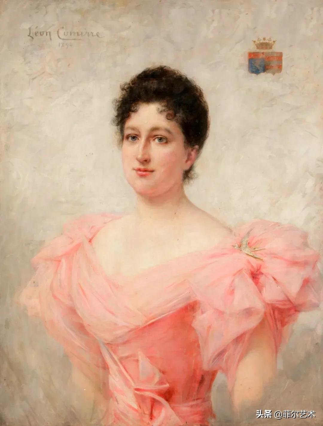 肖像@法国学院派著名画家科默尔,笔下的美丽女性犹如天使下凡
