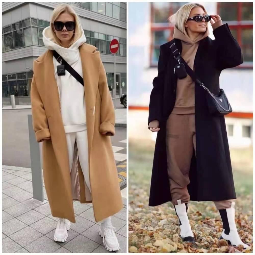 冬天要时髦，大衣+卫衣这样穿，时尚减龄又舒适，太值得借鉴了