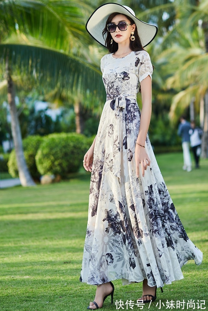 裙摆|复古大摆裙,时尚减龄系,气质修身范