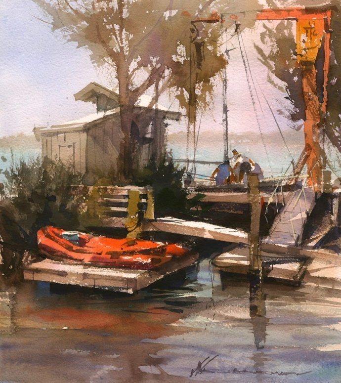 弗拉迪斯拉夫!印象水彩/美国当代艺术家弗拉迪斯拉夫水彩作品