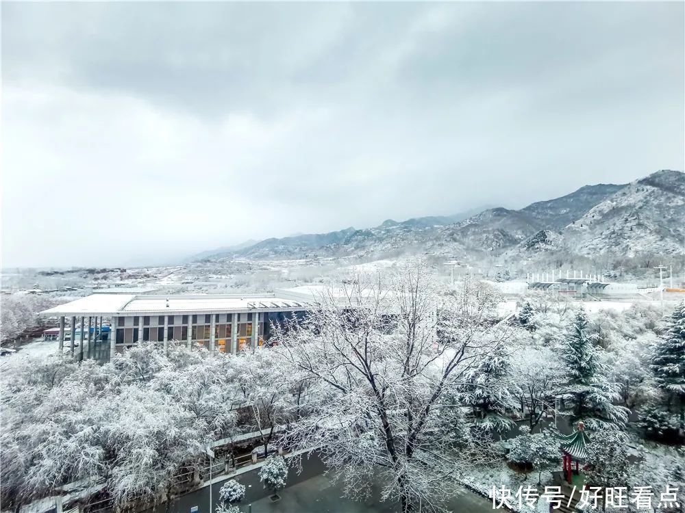 西安翻译学院：银装素裹雪景美如画