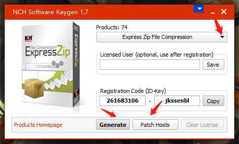 express zip file compression plus serial key