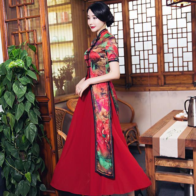 版型|这几款充满民族风的改良旗袍,最适合优雅有风情的女性