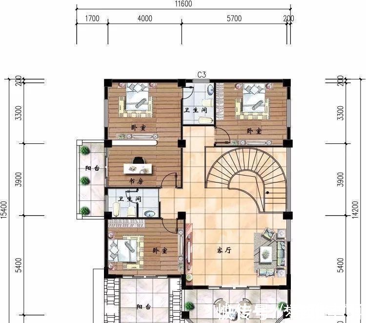 挑空|带挑空客厅的农村自建房,没看过第二款户型的肯定落伍了