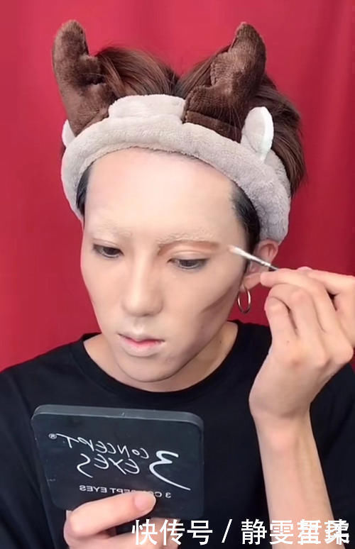 男生|男生也能仿妆“蒙娜丽莎”,开始是无眉大侠,最后有点像