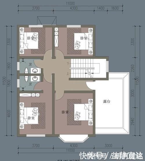 面宽|农村自建三层别墅，面宽仅11米，7室1厅带书房，占地面积小也能建好房