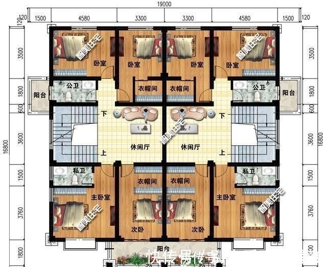 两兄弟|16×16.8米平顶双拼别墅,豪华外观下,是兄弟俩的同心坚持!
