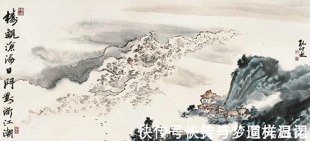 作品&他的国画作品,画面之中气势犹如千军万马,挥笔泼墨酣畅淋漓