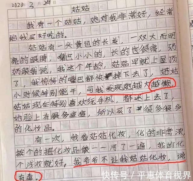 鼻子|小学生作文“小姨的假鼻子”火了，网友：不会是你气歪的吧？赔钱