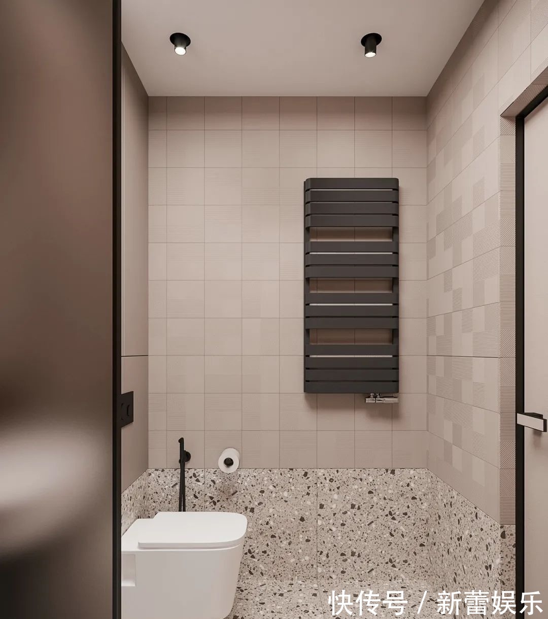 衣帽间|70㎡现代简约,沉稳高级灰,以橙色点缀,营造安静优雅的美