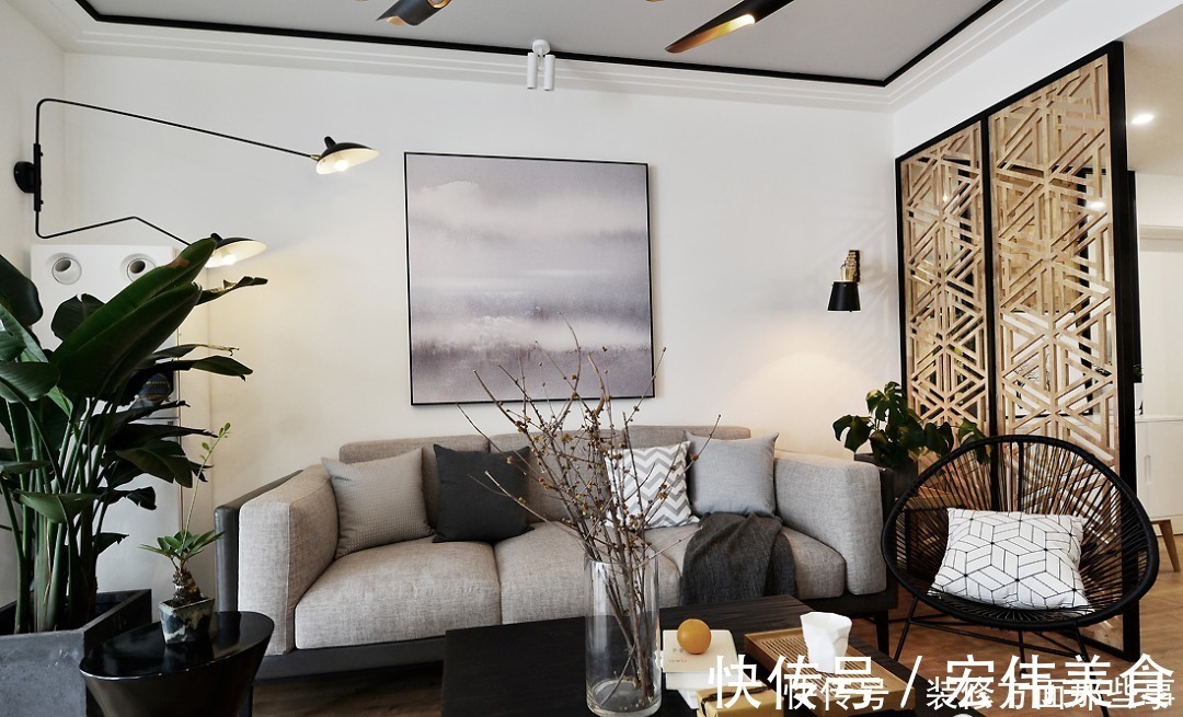 玄关|166㎡现代主义3室2厅，电视背景墙还能这样设计！