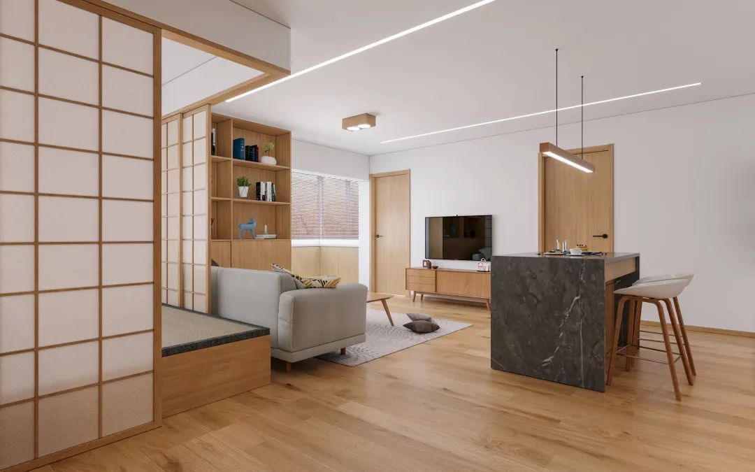 简约|100㎡简约原木风,大白墙+原木质,让空间简约舒适