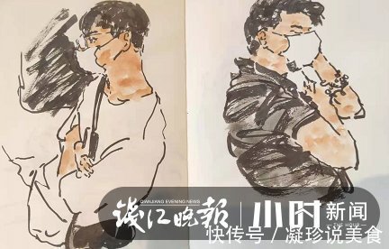 一幅画&3年画了12000多幅!地铁早晚高峰上,他画了这些偶遇的人