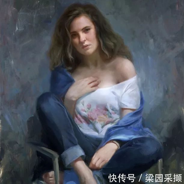  光影|油画里，光影中的美女，一美千年！