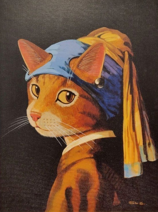 猫咪#艺术家笔下的猫咪“入侵”世界名画，萌到让人尖叫！