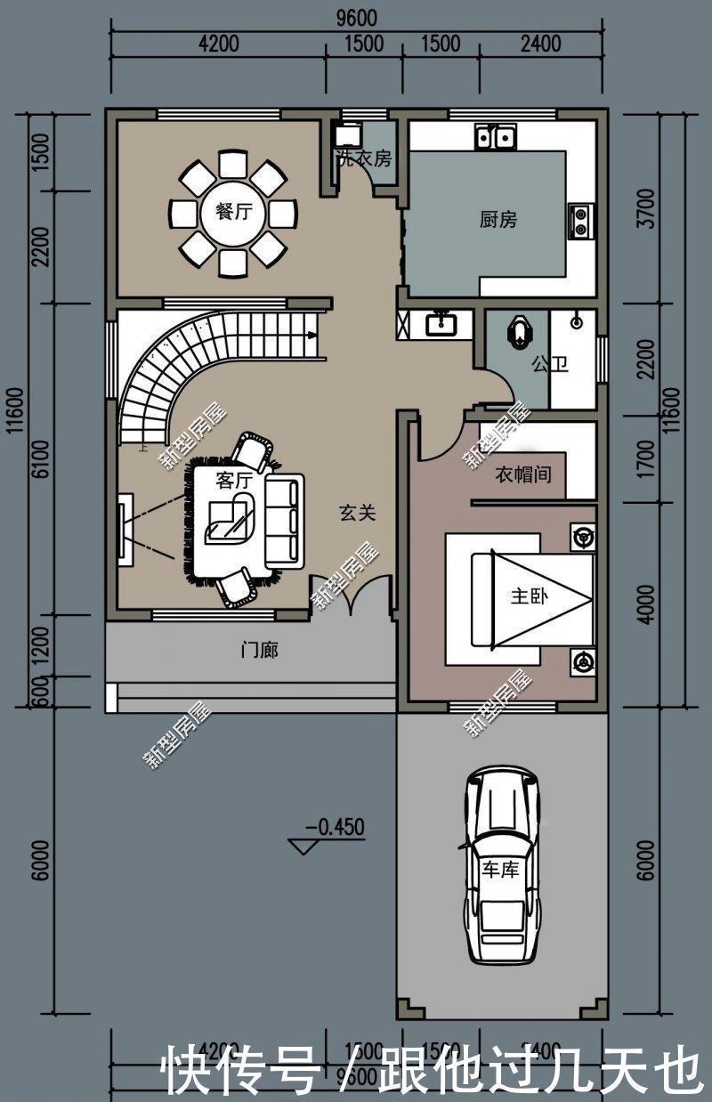 占地面积|农村自建房,面宽9米深11米想建两层,怎么设计好?