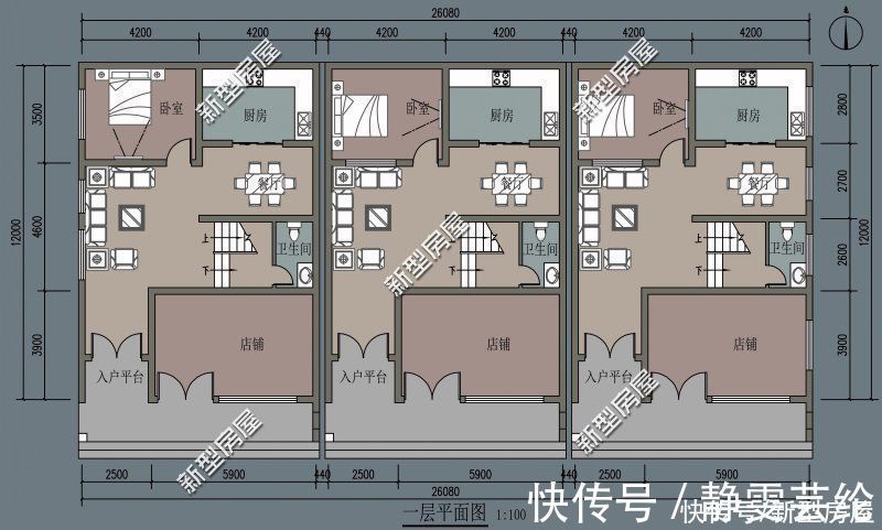 露台|宅基地临街,建房应该怎么设计?分享8套图纸总有一套适合你