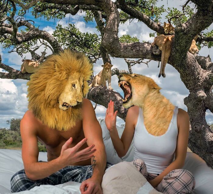 白雪公主!一组艺术家的疯狂照片拼贴画,白雪公主喝多也吐,建国的发现