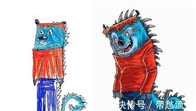 改造!17张小孩搞怪的画,没想到艺术家一改造,瞬间变得不像样!