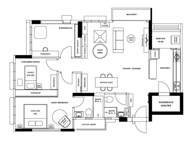 北欧风|96平米北欧三居室,玄关的换鞋凳还有一个小小的置物台,实用