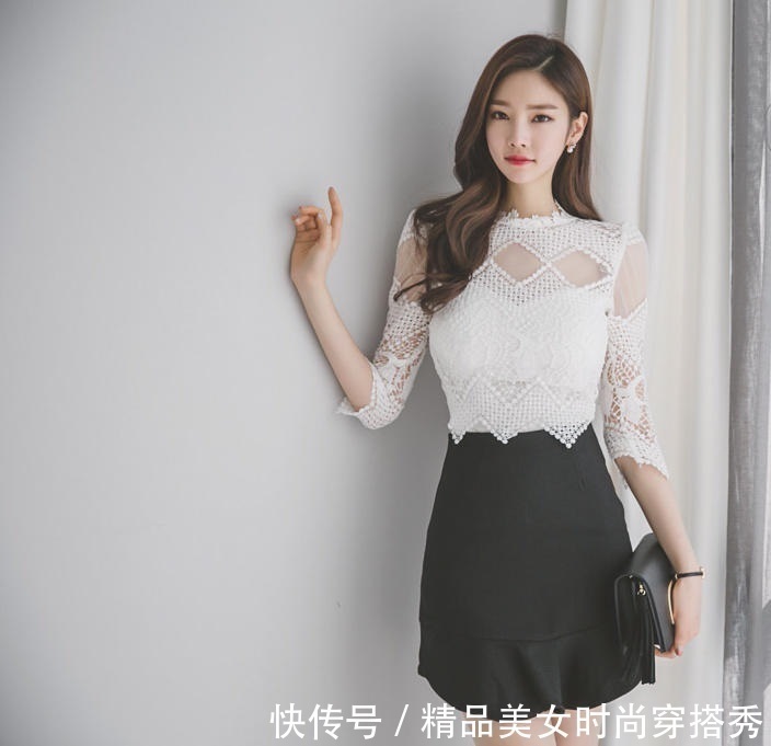 在职场 简约时尚的黑色短裙,修身显瘦,展现独特的优雅气质