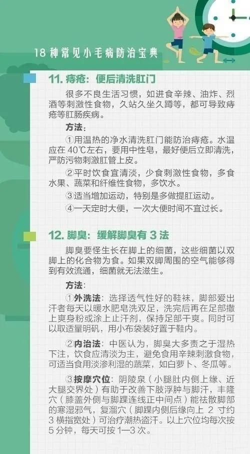 组图|人吃五谷杂粮难免会生病，一组图告诉你18种常见小毛病的解决方法