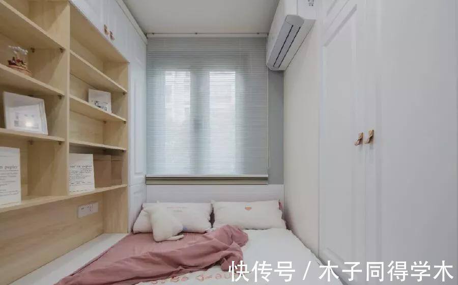 纯白色|50㎡小户型一室改两室,卡座客餐厅设计,变身多功能空间!