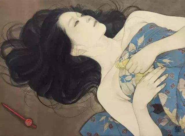 笔下|人称日本最美女画家，竟然这样画美女，极具香艳的极致诱惑