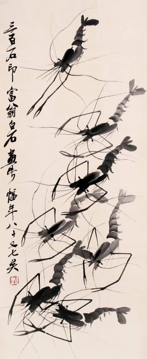 墨虾@一位年过六旬的老画家,竟能在纸上画出“声音”,画技简直超凡入圣