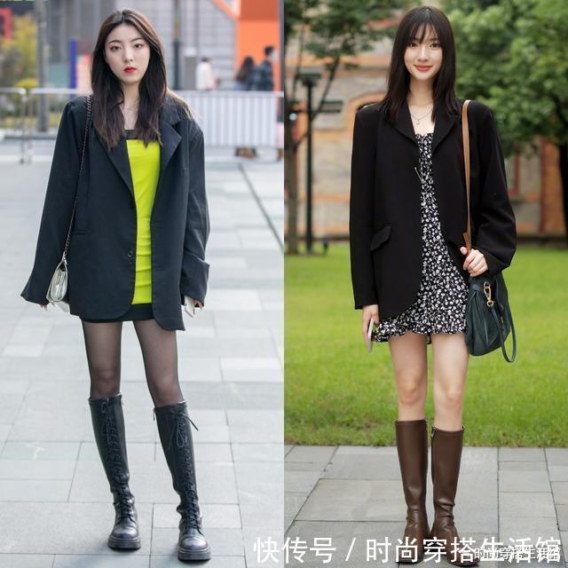 搭配|“短裙+长靴”才是今秋最强CP!时髦又显瘦,太适合普通人穿了