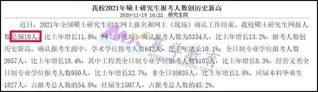 最新16所院校发布2021考研报名人数