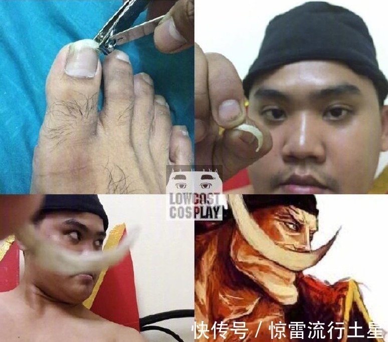 小哥|海贼低成本COS来新活了!小哥用3秒瞬变女帝,指甲盖当白胡子