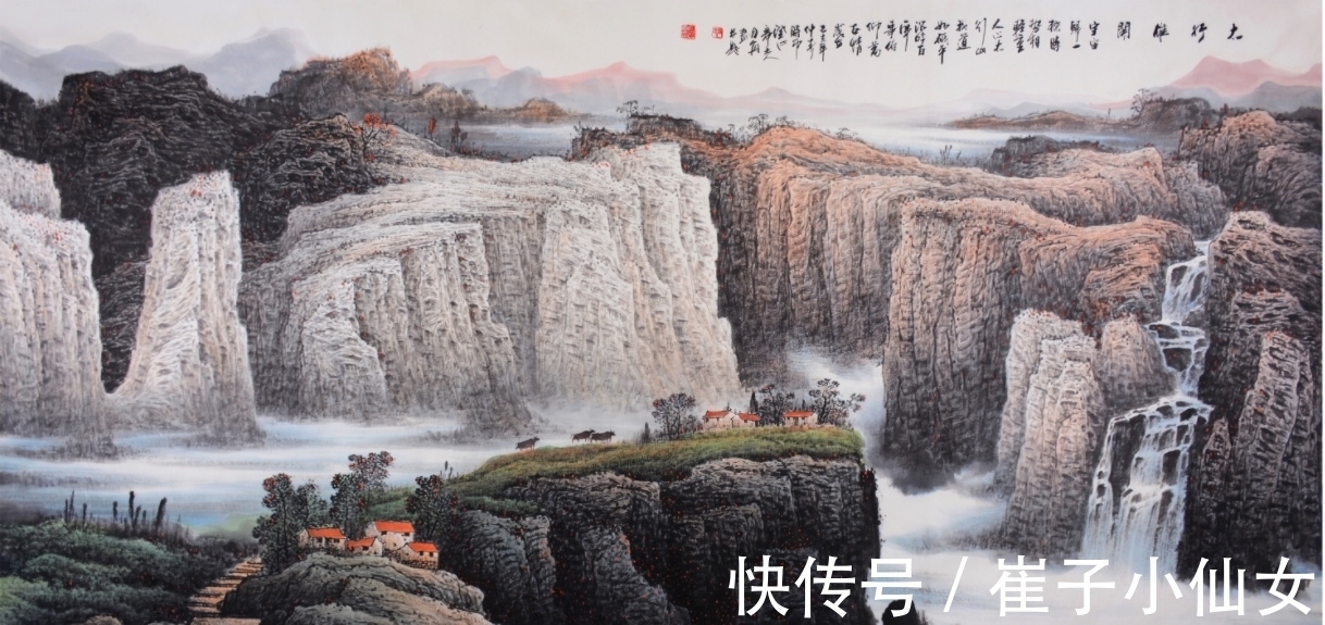 山水画@张月岗：现代山水画代表性画家，画风神秘幽远