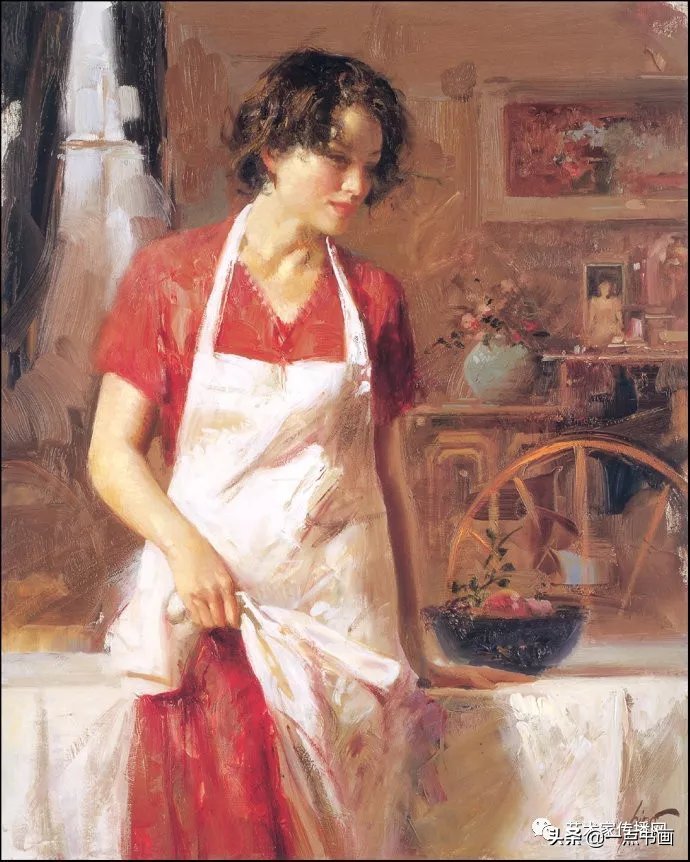 美术学院$皮诺德埃尼的油画人物,色彩斑斓,动静结合,光彩照人