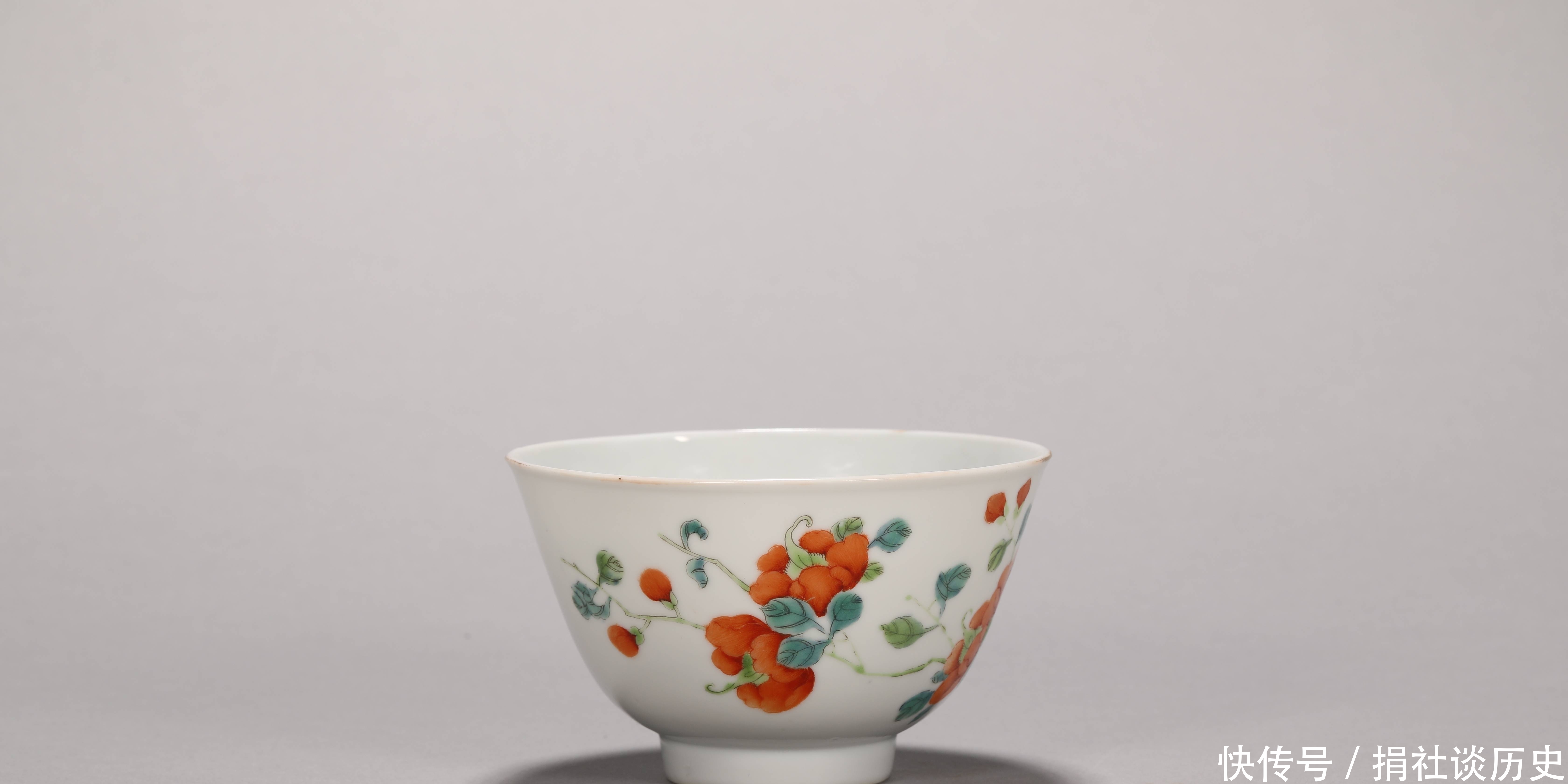 盖碗|光绪 粉彩花卉纹盖碗