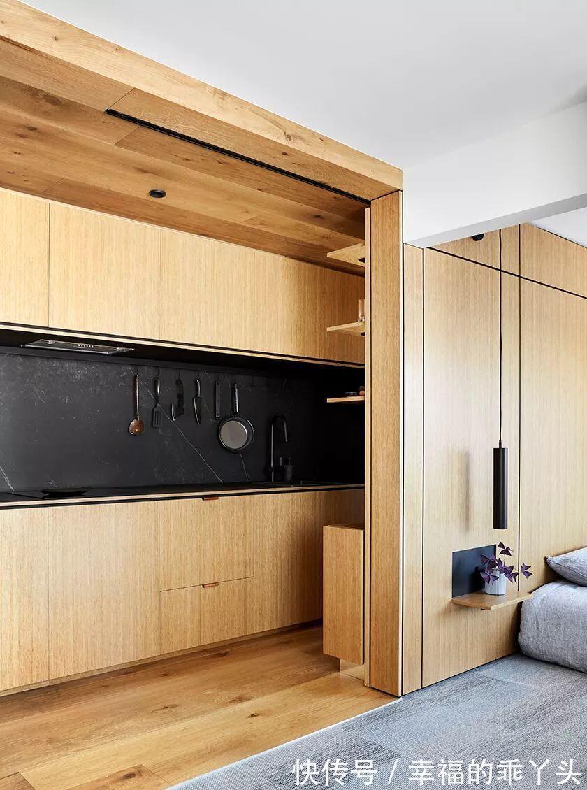 柜子|35㎡迷你小宅,定制柜解决全屋收纳,还有隐形餐桌!
