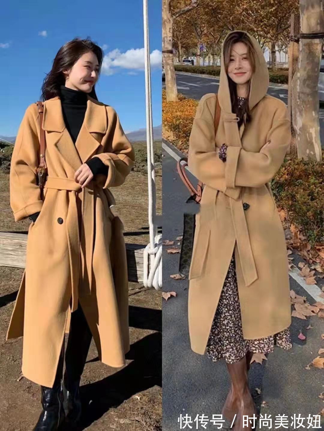 大衣|“驼色大衣”如何穿出时髦范,全是基础单品搭配,不费劲又洋气