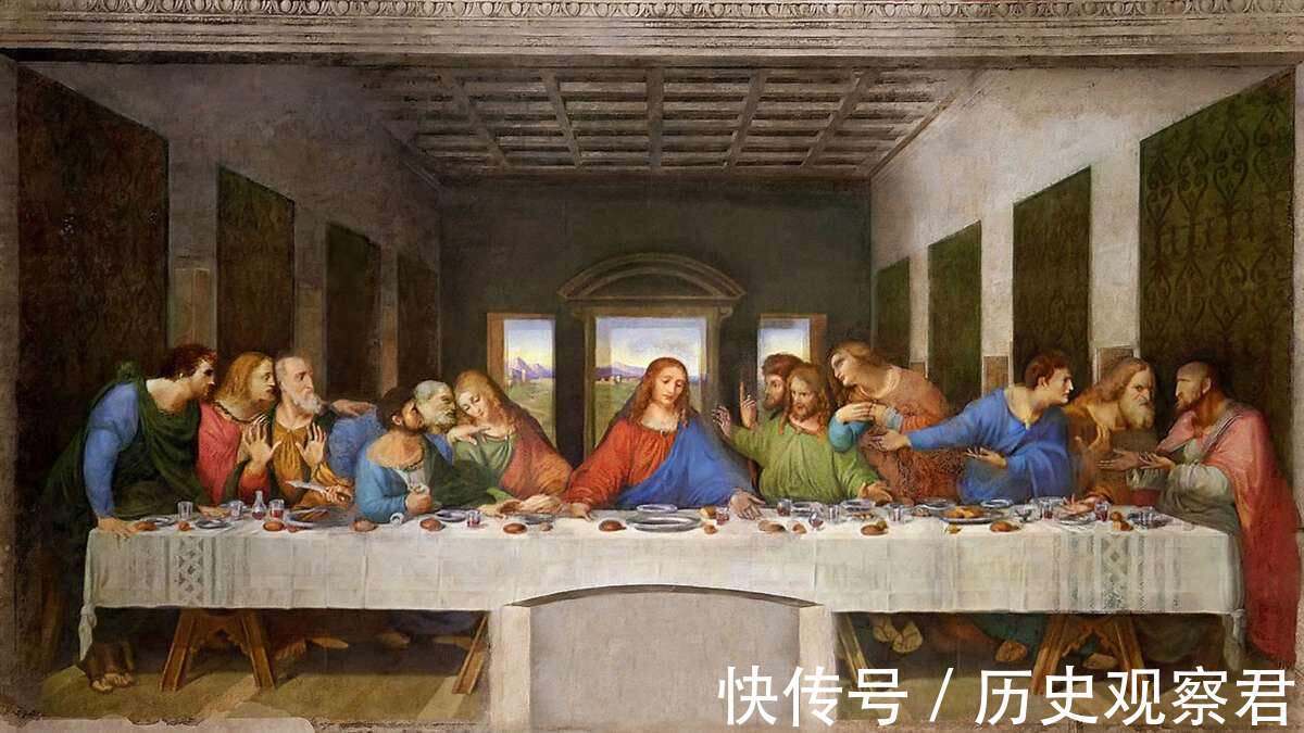 新约圣经@将名画《最后的晚餐》,放大20倍,其中一个人的动作,揭开秘密