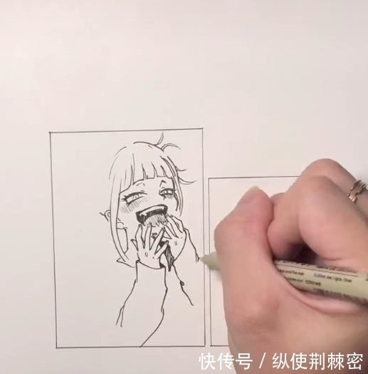 作画&美术生很会秀，作画不打稿，网友排队等翻车，看到成品后惊呆了