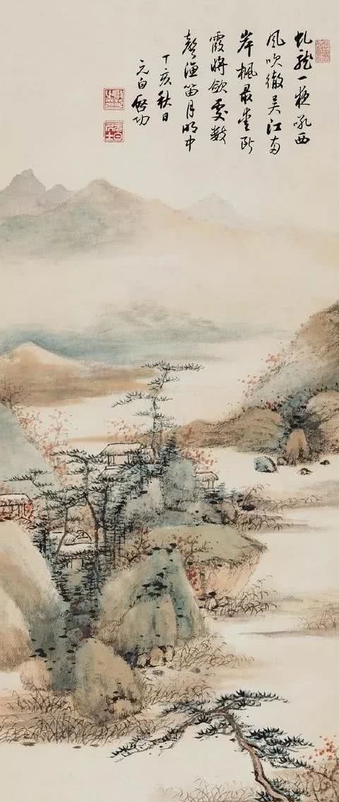 山人在画中|启功先生山水画,简静古朴,无烟火媚俗之气