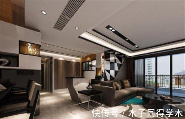 现代|105平现代风黑白对比，让互不相容的色彩放在一起让人眼前一亮