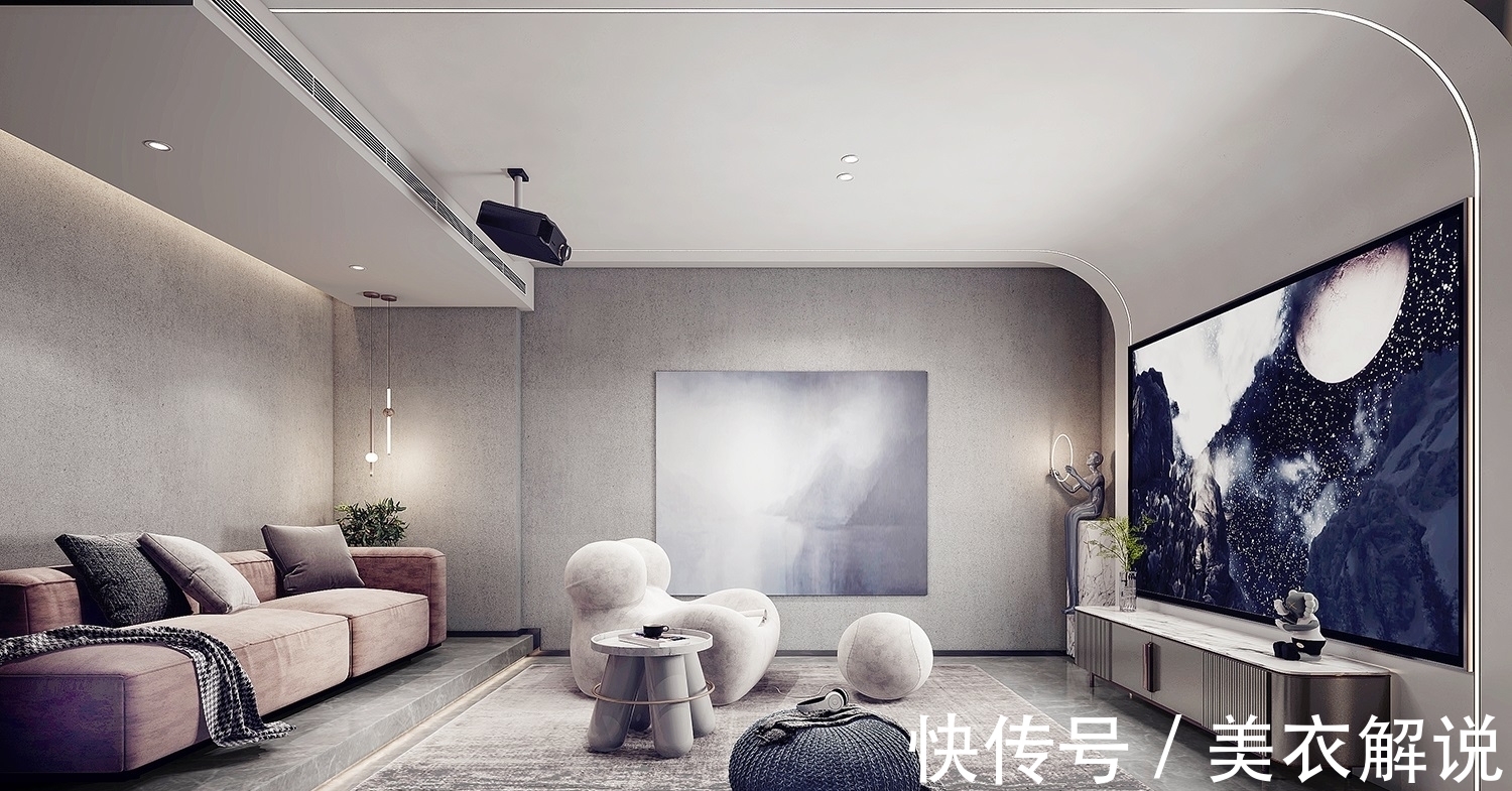 简约|480㎡现代简约,为生活留白~