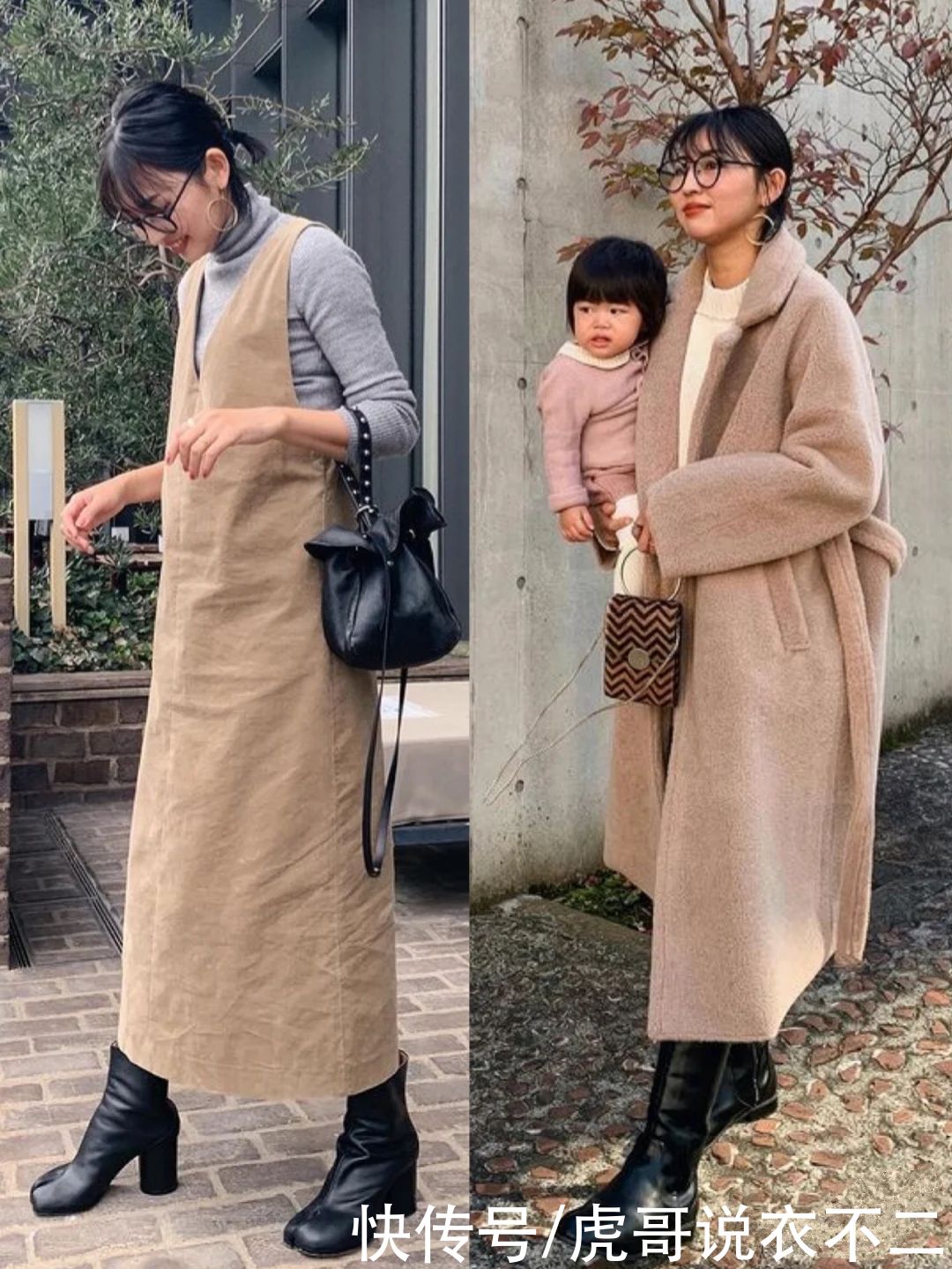  利落|圆脸女性秋冬拒绝臃肿，这位日本博主真会穿，干练利落又显瘦