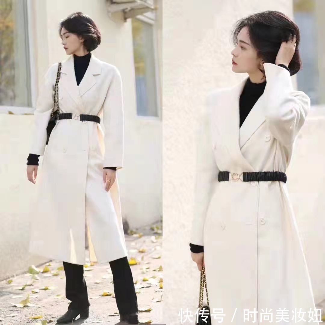 大衣 上了年纪的女人,想要年轻别穿皮草,穿白色大衣简洁又高级