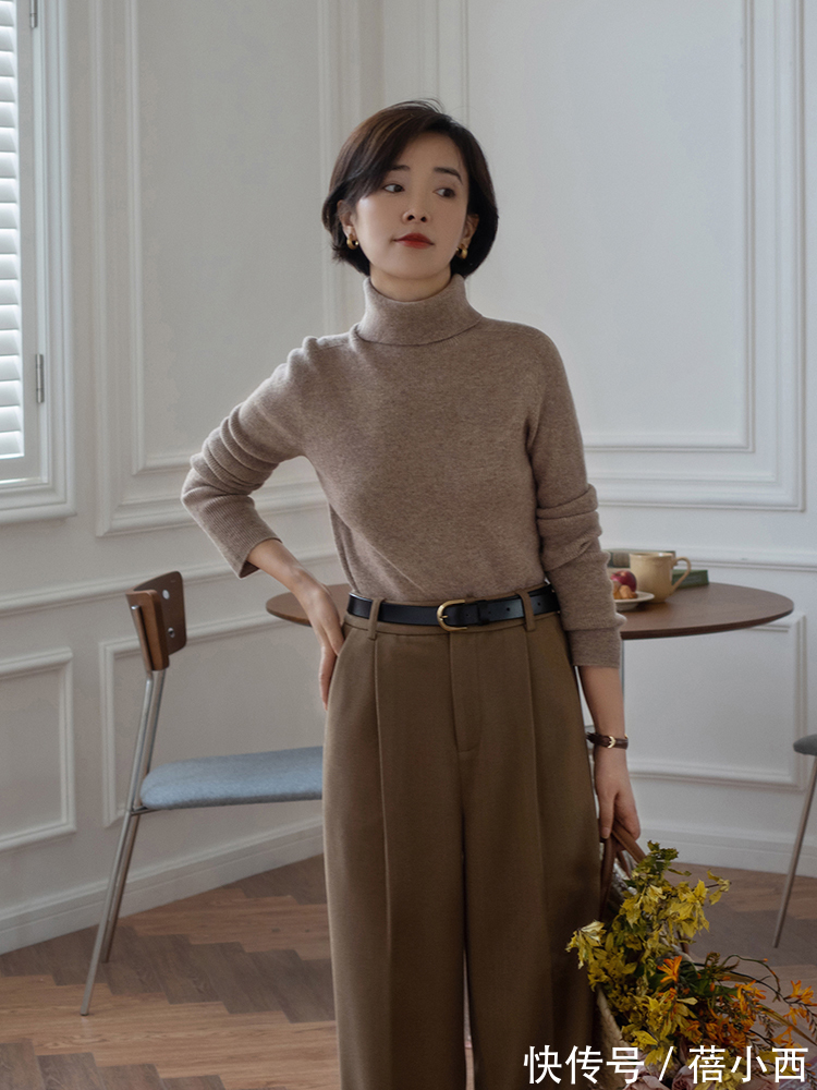 牛仔裤 今年流行“毛衣+裤子”,搭配小黑裤、牛仔裤、阔腿裤保暖又时髦