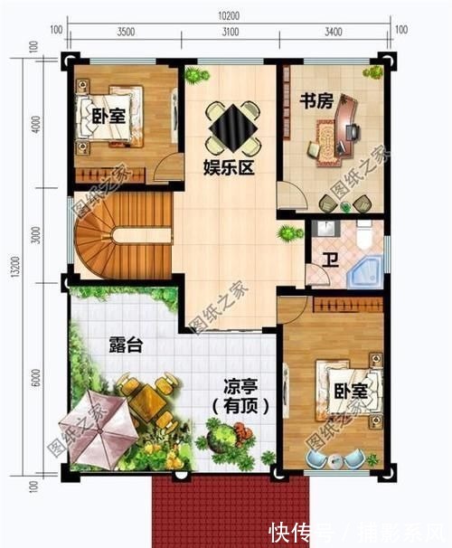 三层楼房|农村三层楼房户型图,户型方正舒适,看完赶快收藏图纸