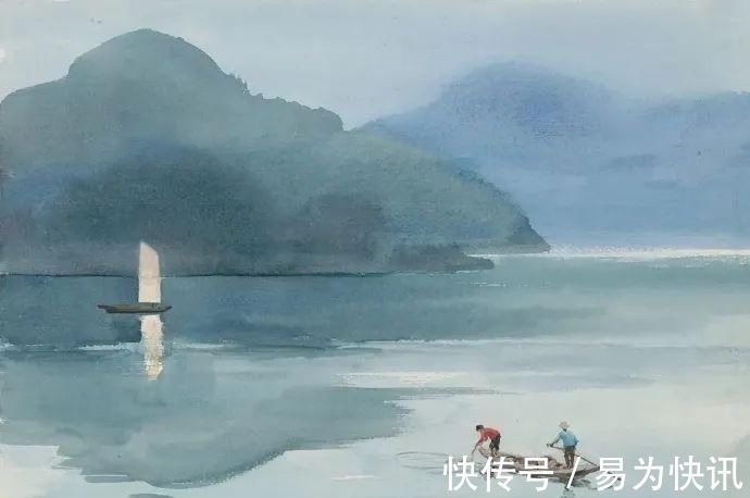 徐悲鸿!他被徐悲鸿称为“中国艺术界卓绝天才”,融入水墨意境的水彩,太美好了!