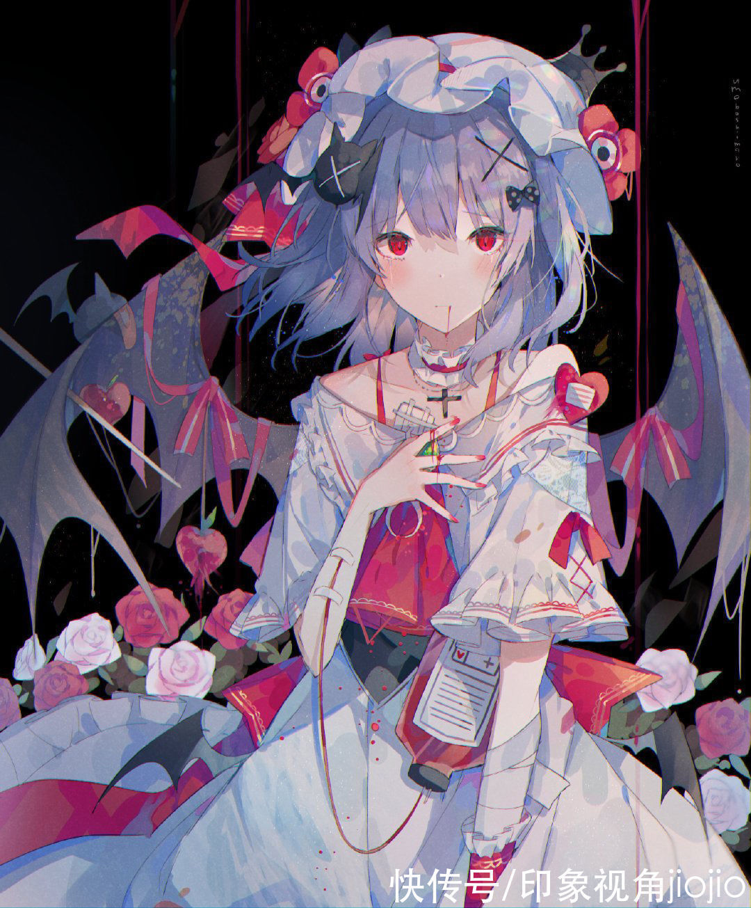 超级可爱@缤纷绚丽的和风少女插画,色彩搭配充满了碰撞感